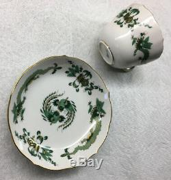 2 Piece Lot MEISSEN Porcelain Green Dragon Demitasse Cup & Saucer FIRST Quality
