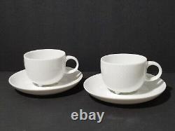 2 Rosenthal Demitasse Cup & Saucers Century White Footed Tapio Wirkkala