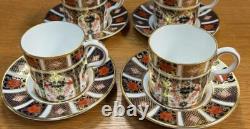 2 Royal Crown Derby Old Imari 1128 Demitasse Cups & Saucers