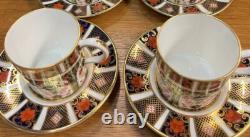 2 Royal Crown Derby Old Imari 1128 Demitasse Cups & Saucers