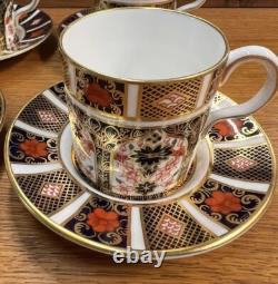 2 Royal Crown Derby Old Imari 1128 Demitasse Cups & Saucers