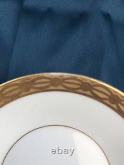 2 Set Antique Nymphenburg Porcelain Demitasse Cups & Saucers Gold Pattern NICE