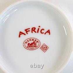 2 Sets x Authentic HERMES Paris Demitasse Cup & Saucer Tableware AFRICA ORANGE