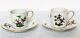 2 Vintage Herend Rothschild Bird Demitasse Cups & Saucers 2839/ro Coffee Tea