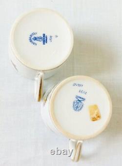 2 Vintage Herend Rothschild Bird DEMITASSE CUPS & SAUCERS 2839/RO Coffee Tea