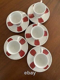 2005 Illy Art Collection Julian Schanbel Chuck Demitasse cups & saucers set of10