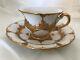 20th Century Meissen Demitasse Cup And Saucer Porcelain Set, Gold Gilt