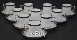 22 Pc Antique Rosenthal Bavaria Sylvia Demitasse Cappuccino Tea Cup Saucer Set