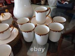 25 Pcs Tressemann and Vogt T&V Limoges Chocolate Set with Demitasse Cups Saucers