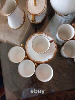 25 Pcs Tressemann and Vogt T&V Limoges Chocolate Set with Demitasse Cups Saucers