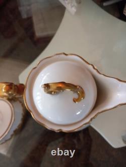 25 Pcs Tressemann and Vogt T&V Limoges Chocolate Set with Demitasse Cups Saucers