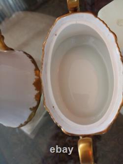 25 Pcs Tressemann and Vogt T&V Limoges Chocolate Set with Demitasse Cups Saucers