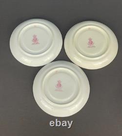 3 Minton for Tiffany H9 Gold Encrusted 2 Demitasse Cup & Saucer Sets c. 1900
