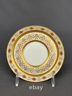 3 Minton for Tiffany H9 Gold Encrusted 2 Demitasse Cup & Saucer Sets c. 1900