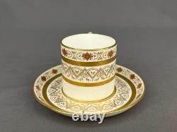 3 Minton for Tiffany H9 Gold Encrusted 2 Demitasse Cup & Saucer Sets c. 1900
