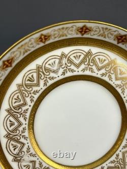 3 Minton for Tiffany H9 Gold Encrusted 2 Demitasse Cup & Saucer Sets c. 1900