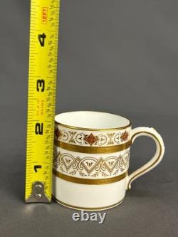 3 Minton for Tiffany H9 Gold Encrusted 2 Demitasse Cup & Saucer Sets c. 1900