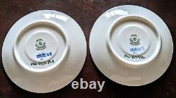 3 Royal Copenhagen Blue Fluted Half Lace Demitasse Cups # 528 Two Saucers