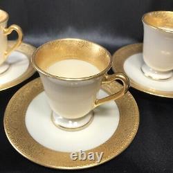 3 Sets of Lenox Westchester Demitasse Cup & Saucer With Green Wreath Backstamp