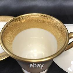 3 Sets of Lenox Westchester Demitasse Cup & Saucer With Green Wreath Backstamp