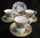 3 Tiffany Holiday Demitasse Cups With 4 Saucers