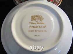 3 Tiffany Holiday Demitasse Cups With 4 Saucers