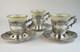 3 Sets Antique Lenox Demitasse Cups In Rococo Style Webster Silverplate Holders