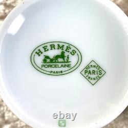 3 x Authentic Hermes Demitasse Cup & Saucer LES PIVOINES Limoges Porcelain