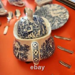 38 Pc MYOTTS English Demitasse Espresso Tea Coffee 12 Cups Saucers Spoons Sugar