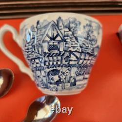 38 Pc MYOTTS English Demitasse Espresso Tea Coffee 12 Cups Saucers Spoons Sugar