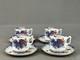 4 Copeland Spode Cabbage W50 New Stone Demitasse Cup & Saucer Sets Mint