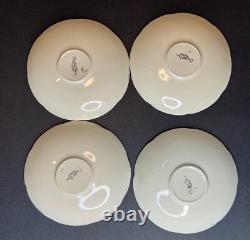 4 Cups & Saucers Carlton Ware England Pagoda Mikado Pattern Enamelled Demi Tasse