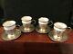 4 Fisher Sterling Demitasse/coffee Cups & Saucers Hutschenreuther Selb Bavaria
