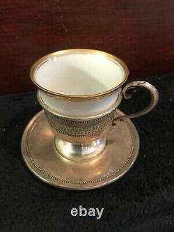 4 FISHER STERLING Demitasse/coffee Cups & Saucers Hutschenreuther Selb Bavaria