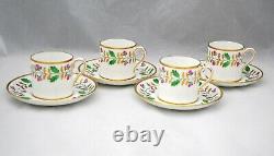 4 Hammersley for Tiffany & Co Demitasse Cup & Saucer Sets