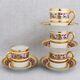 4 Haviland Limoges Louis Philippe Rose Demitasse Coffee Tea Cups Saucers Set 2/2