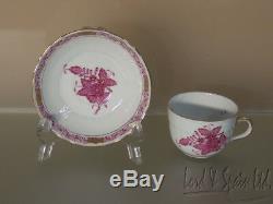 4 Herend Raspberry CHINESE BOUQUET Demitasse Cups & Saucers- #1728/AP