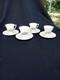 4 Lenox Rutledge Demitasse Cups & Saucers W Enameled Flowers & Gold Trim