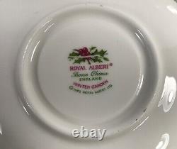 4 Royal Albert Winter Garden Berries Demitasse Small Cups Saucers