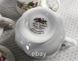 4 Royal Albert Winter Garden Berries Demitasse Small Cups Saucers