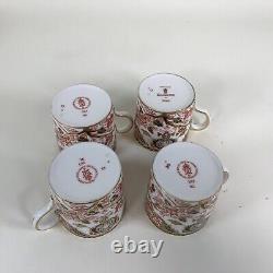 4 Royal Crown Derby Kings Pattern #383 Demitasse Cups Only No Saucers
