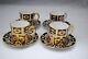 4 Royal Crown Derby Traditional Imari 2451 Demitasse Can Shape Cups And Saucers