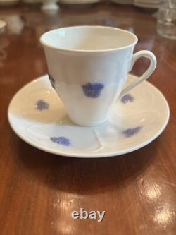 4 Royal Gustavsberg Cocoa Demitasse Cup Saucer Blo Blom Chelsea Grape Sprig