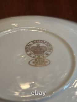 4 Royal Gustavsberg Cocoa Demitasse Cup Saucer Blo Blom Chelsea Grape Sprig