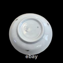 (4 Sets) Flowers Herend Gold Rim Demitasse Cups & Saucers #1728 Hand painted