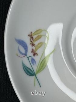 4 Sets Stig Lindbergh For Gustavsberg Florette Demitasse Cups & Saucers EUC