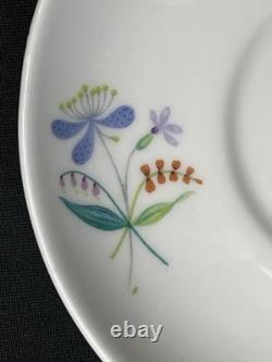 4 Sets Stig Lindbergh For Gustavsberg Florette Demitasse Cups & Saucers EUC