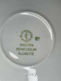 4 Sets Stig Lindbergh For Gustavsberg Florette Demitasse Cups & Saucers EUC
