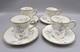 4 Theodore Haviland Demitasse Cups/saucers -purple Violets Schleiger 1026-2
