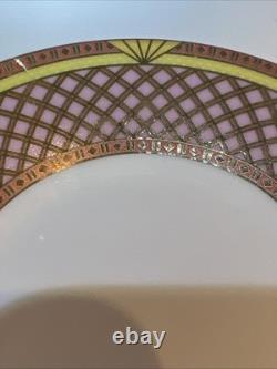 4 VTG MC Porcelain Demitasse Cup & Saucer Set Pink Gold Hollywood Regency MINT